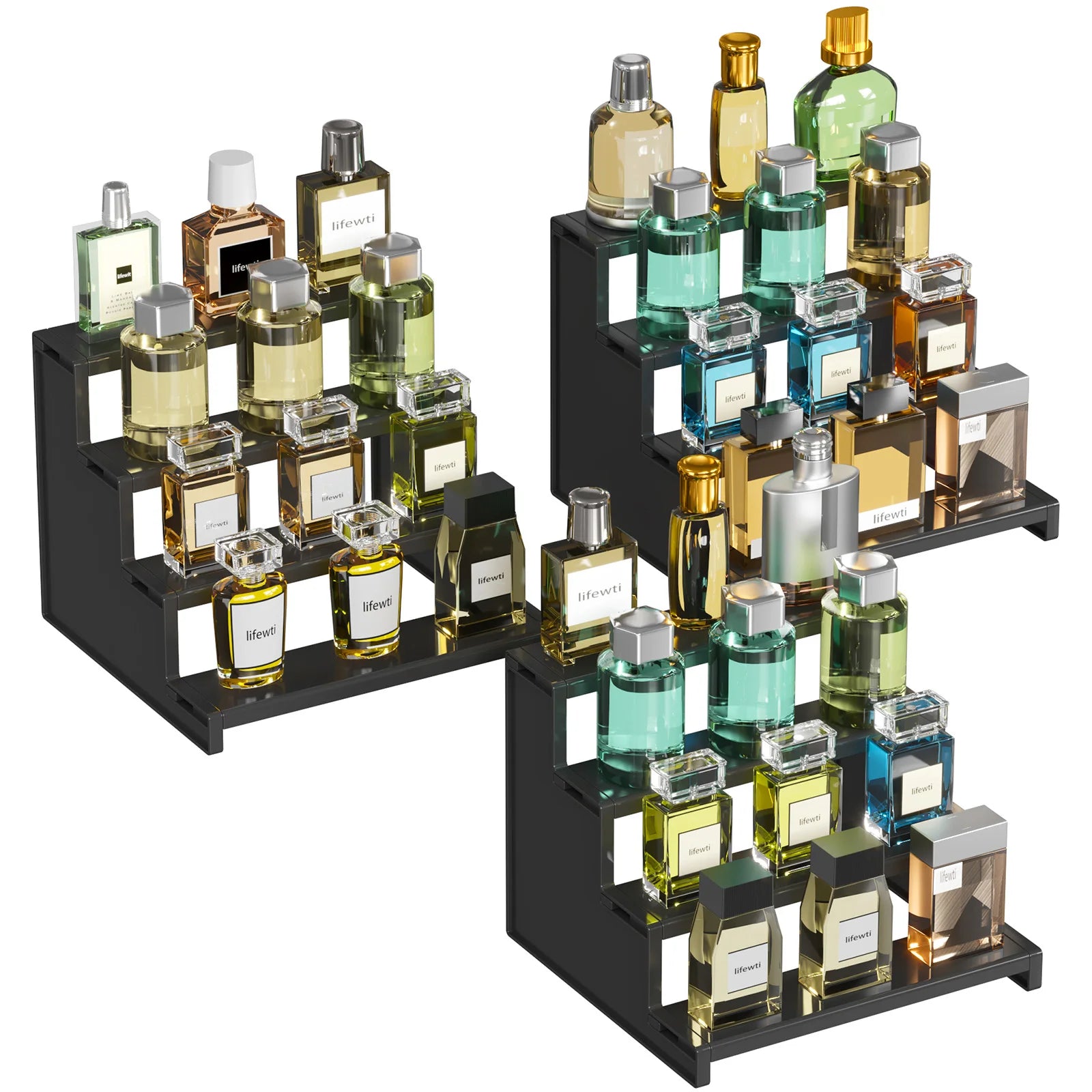 Dark Cologne Stand Step Perfume Organizer Tool-free